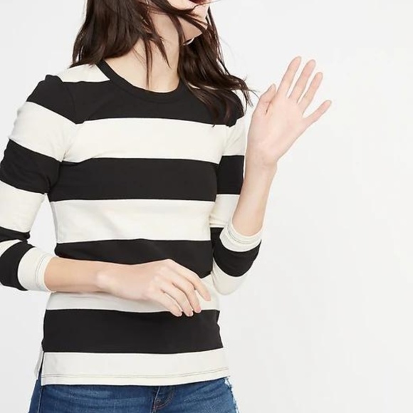 Old Navy Slim-Fit Striped Tee for Women - Picture 2 of 5